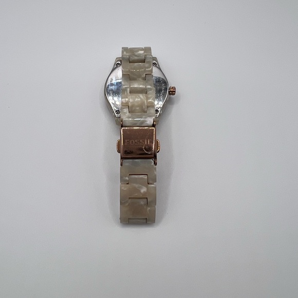 Fossil Ivory and Rose Gold Timepiece